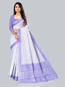 RATAN Ethnic Motifs Printed Pure Cotton Saree