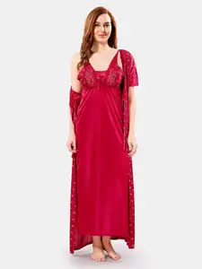 Be You Satin Maxi Nightdress With Robe