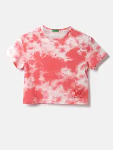 United Colors of Benetton Girls Tie & Dye Dyed Cotton T-shirt