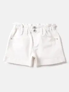 United Colors of Benetton Girls Loose Fit High-Rise Denim Shorts
