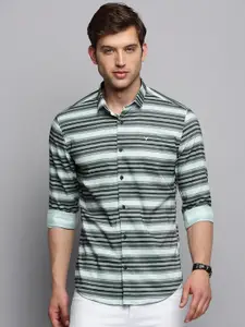 SHOWOFF Classic Horizontal Stripes Cotton Formal Shirt