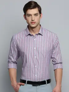 SHOWOFF Striped Cotton Formal Shirt
