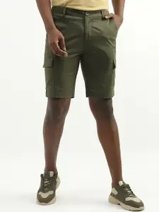 United Colors of Benetton Men Cotton Mid-Rise Cargo Shorts
