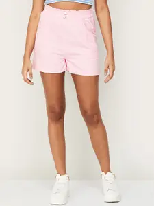 Ginger by Lifestyle Women Cotton Mid-Rise Shorts