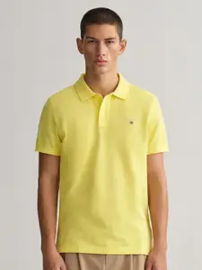GANT Men Polo Collar Short Sleeve Cotton T-shirt