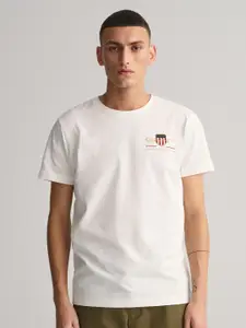 GANT Round Neck Applique Cotton T-shirt