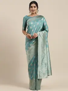 Saree mall Ethnic Motifs Woven Design Zari Banarasi Sarees