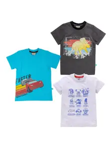 JusCubs Boys Pack Of 3 Graphic Printed T-shirt