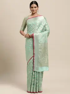 Saree mall Ethnic Motifs Woven Design Zari Banarasi Sarees