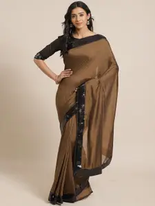 Saree mall Embellished Sequinned border Saree