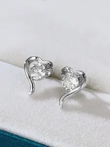 Peora Silver-Plated Contemporary Studs Earrings