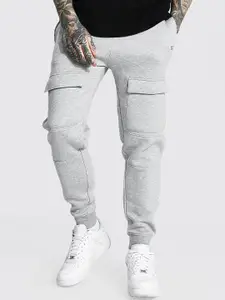 boohooMAN Slim Front Pocket Panelled Cargo Joggers