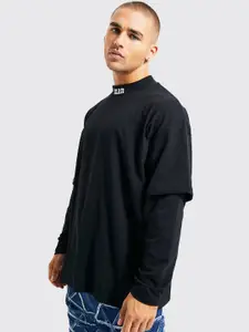 boohooMAN Doctor Sleeves Pure Cotton Oversized T-shirt