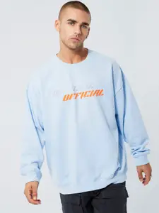 boohooMAN Printed Embellished Oversized Sweatshirt