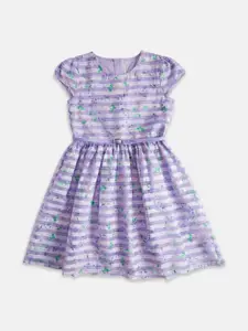 Pantaloons Junior Gathered Striped Dress