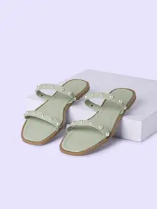 Forever Glam by Pantaloons Embellished Open Toe Flats