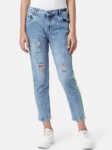Coolsters by Pantaloons Girls Slash Knee Cropped Cotton Jeans