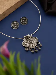 ATIBELLE Silver-Plated Necklace and Earrings