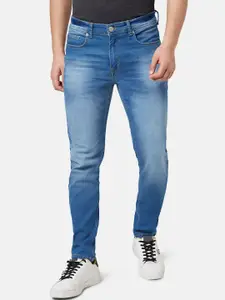 People Men Mid-Rise Slim Fit Clean Look Heavy Fade Jeans