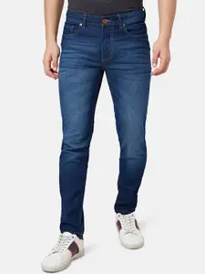 People Men Mid-Rise Slim Fit Clean Look Light Fade Jeans