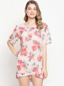 EROTISSCH Floral Printed Swimwear Cover up Top