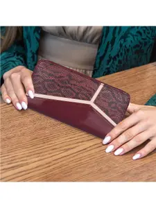 THE CLOWNFISH Women Textured Zip Around Wallet
