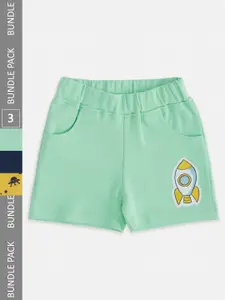 Pantaloons Baby Boys Yellow Printed Shorts