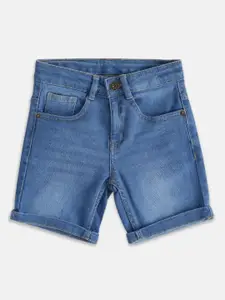 Pantaloons Junior Boys Washed Mid-Rise Regular Fit Denim Shorts