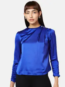 Annabelle by Pantaloons Cuffed Sleeves Satin Top