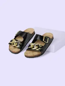 Forever Glam by Pantaloons Embellished Open Toe Flats