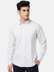 BYFORD by Pantaloons  Windowpane Checked Slim Fit Casual Shirt
