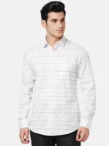 BYFORD by Pantaloons Grid Tattersall Checked Slim Fit Formal Shirt