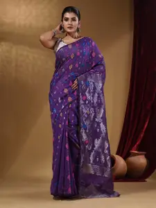 Arhi Woven Design Zari Silk Cotton Jamdani Saree