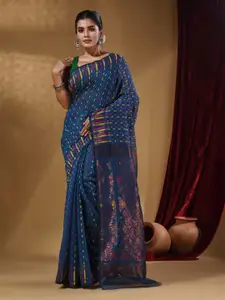 Arhi Woven Design Zari Silk Cotton Jamdani Saree