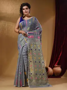 Arhi Woven Design Zari Silk Cotton Jamdani Saree