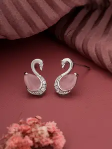 Vita Bella Silver-Plated Contemporary Studs Earrings
