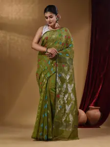 Arhi Woven Design Silk Cotton Jamdani Saree
