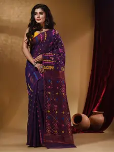 Arhi Woven Design Zari Silk Cotton Jamdani Saree