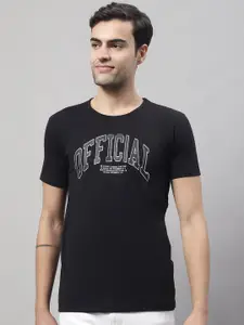 MACK JONNEY Typography Printed Cotton T-shirt