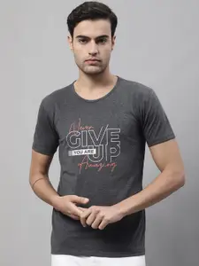 MACK JONNEY Typography Printed Cotton T-shirt