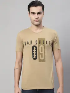 MACK JONNEY Typography Printed Cotton T-shirt