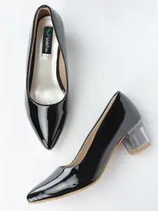 Walkfree Pointed Toe Block Heel Pumps
