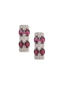 HIFLYER JEWELS Silver-Plated Contemporary Studs Earrings