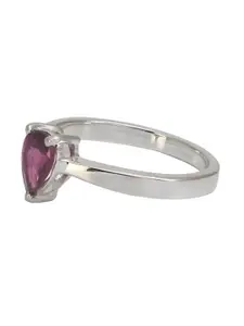 HIFLYER JEWELS Sterling Silver Garnet Studded Finger Ring
