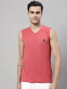 MACK JONNEY V-Neck Sleeveless Cotton T-shirt