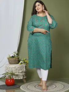 Swasti Floral Printed Gotta Patti Pure Cotton Kurta