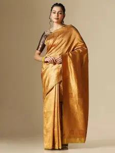 Mitera Geometric Woven Design Zari Banarasi Saree