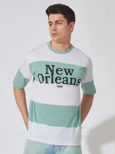 Maniac Men Colourblocked Cotton Oversized Fit T-shirt