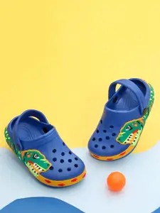 Yellow Bee Boys Printed Comfortable Dinosaurs Rubber Clogs