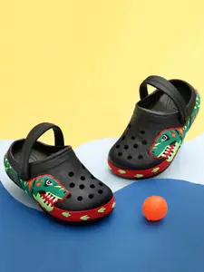 Yellow Bee Boys Printed Comfortable Dinosaurs Rubber Clogs